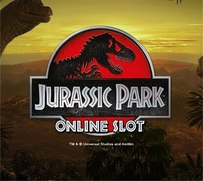 het logo van de Jurassic park slot van Microgaming