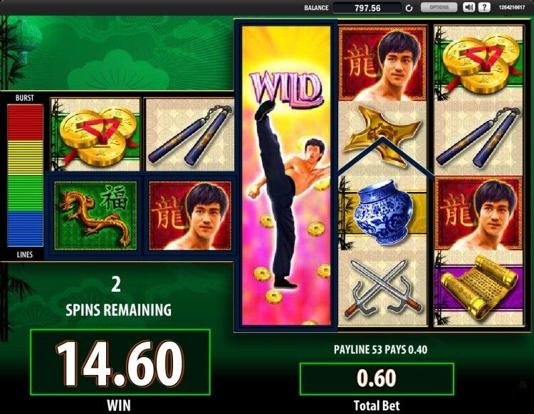 Bruce Lee gokkast WMS bonus big win