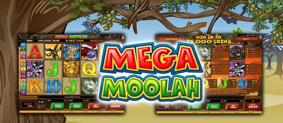 Het logo van Mega Moolah 
