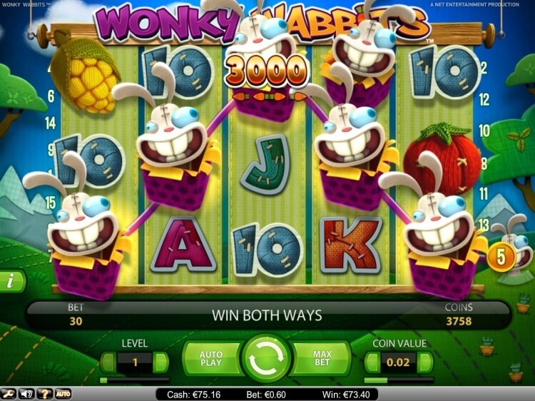 Wonky Wabbits Netent mega big win