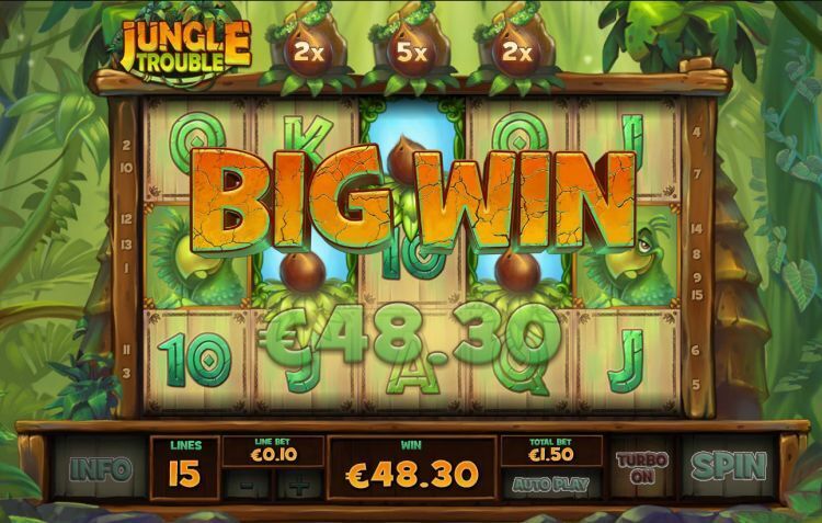 Jungle Trouble gokkast playtech big win