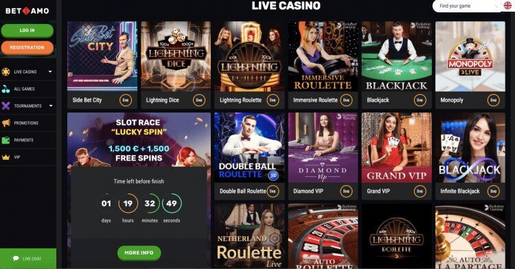 betamo casino live casino