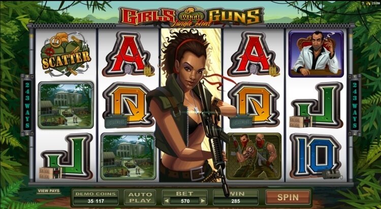 girls with guns slot review microgaming