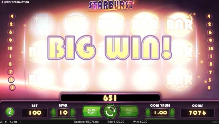 Super Big Win Starburst Slot