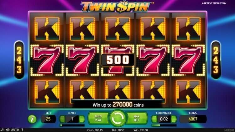 twin spin mega big win netent