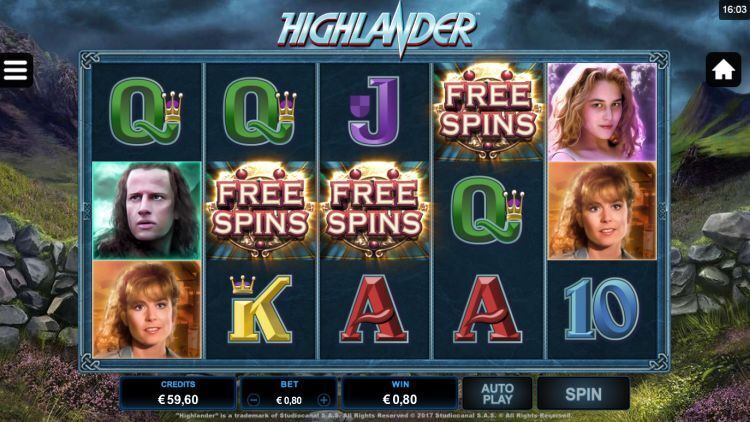 Highlander slot microgaming