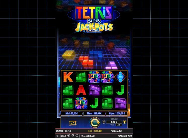 Tetris Super Jackpots bonus