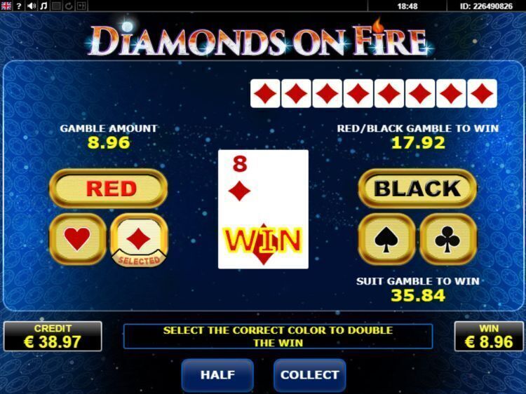 Diamonds on fire slot review gamble