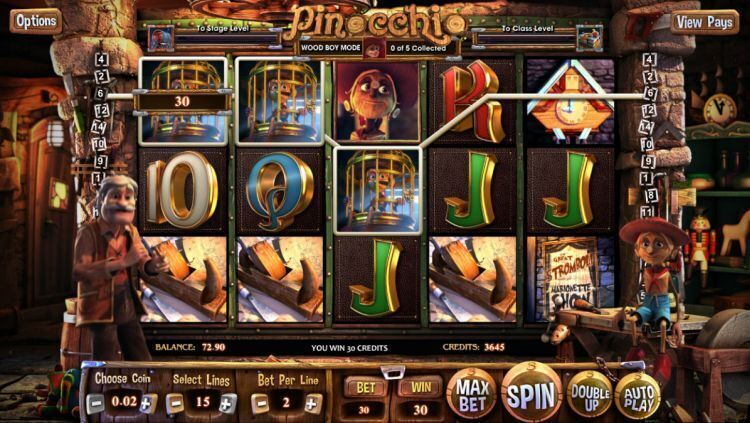 pinocchio slot review betsoft 