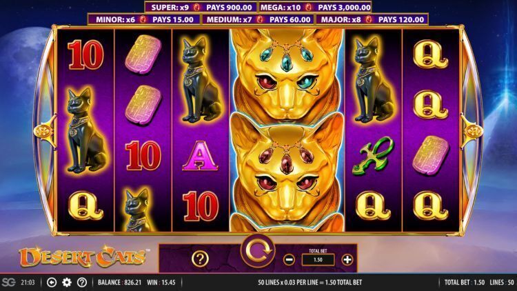 desert cats-slot review wms