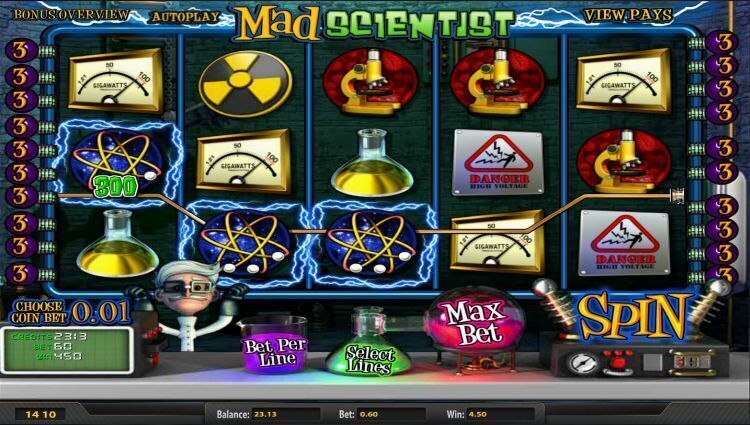 Mad Scientist slot review betsoft