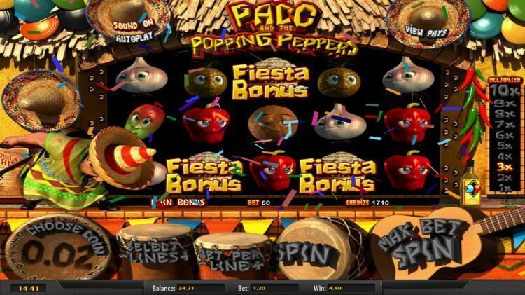 Paco and the popping peppers slot betsoft bonus