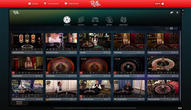 Rolla casino review live casino