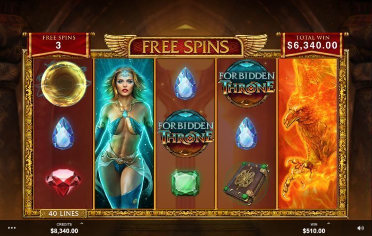 Forbidden throne microgaming bonus round