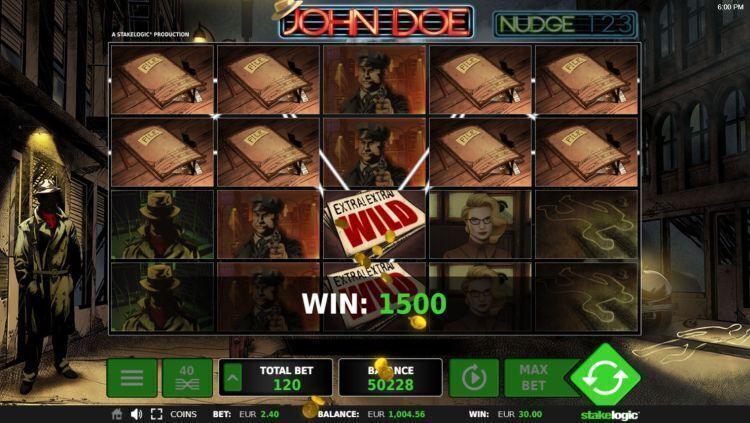 John Doe slot review Stakelogic win