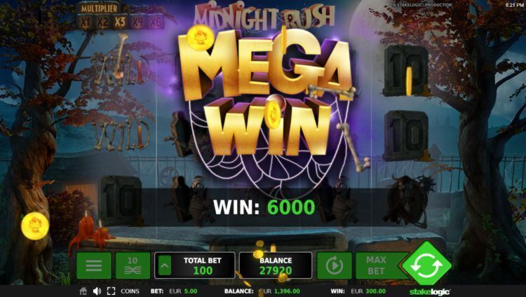 midnight-rush-slot review stakelogic mega win