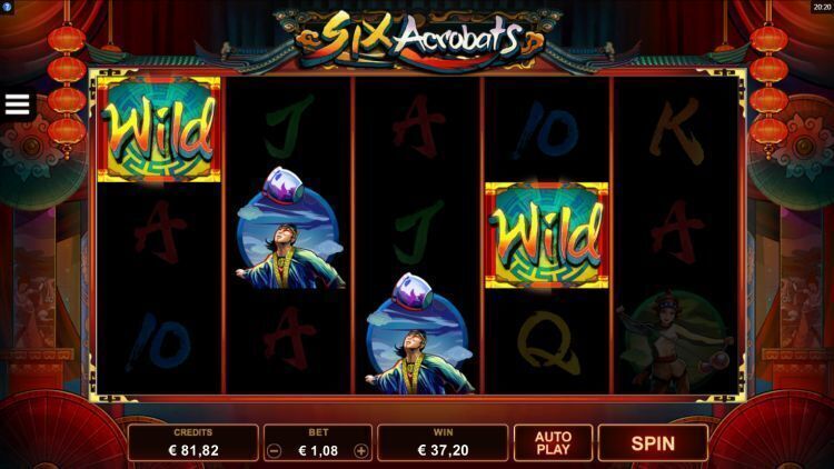 Six acrobats microgaming slot