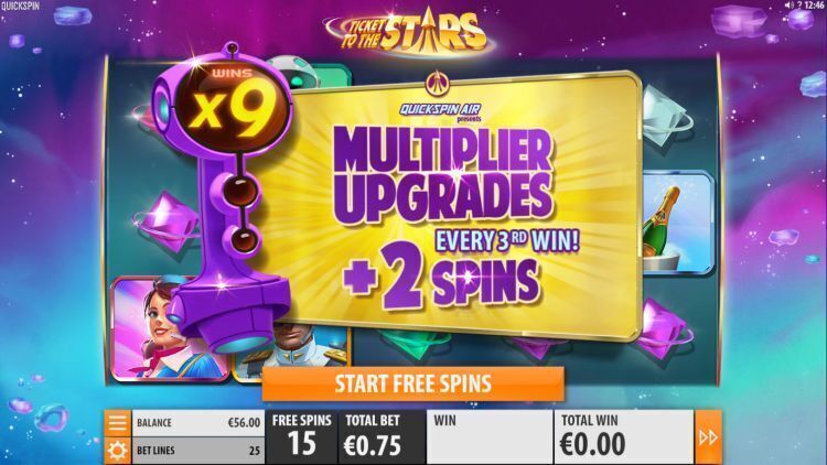 Ticket to the stars slot review Quickspin win