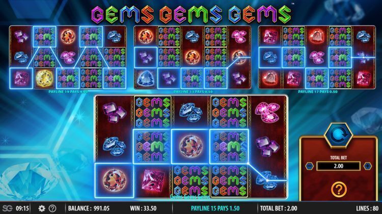 Gems Gems Gems slot review wms