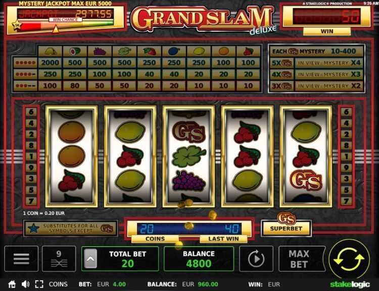 Grand Slam Deluxe stakelogic slot review win