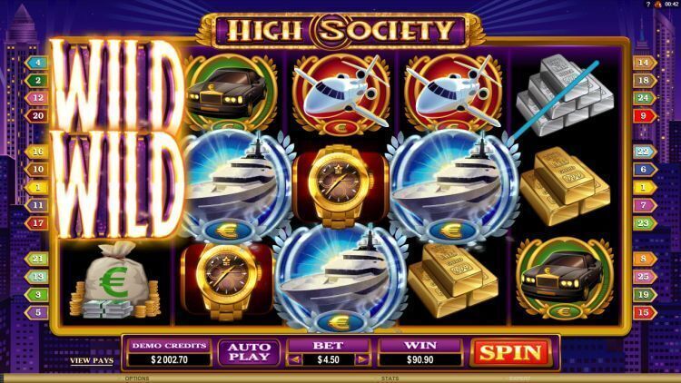 High Society slot review microgaming win