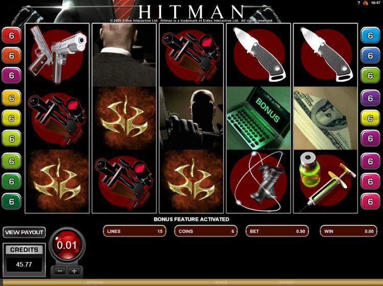 hitman microgaming slot review bonus