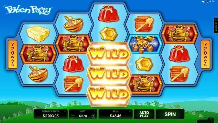 pollen-party microgaming slot review win