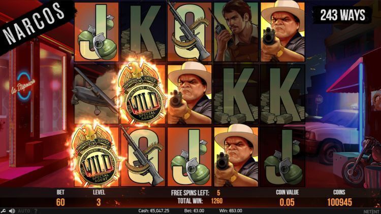 Narcos gokkast review free spins win