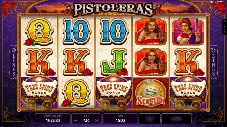 Pistoleras slot review microgaming free spins trigger