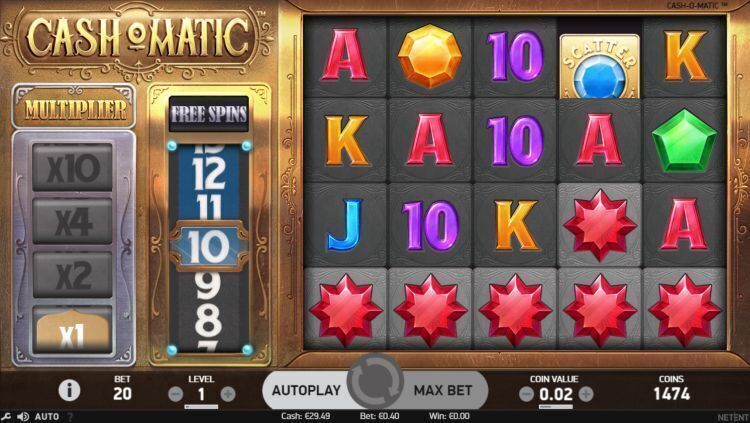 cash-o-matic slot review netent free spins bonus trigger