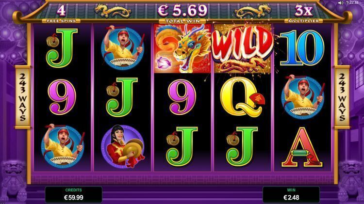 dragon-dance gokkast review microgaming free spins win