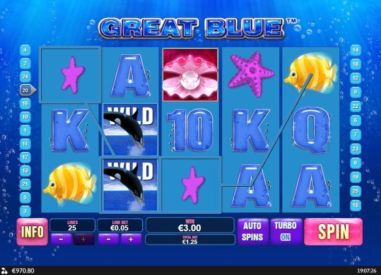Great Blue slot review Playtech win