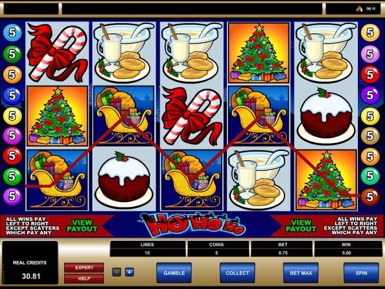 ho-ho-ho gokkast review microgaming win