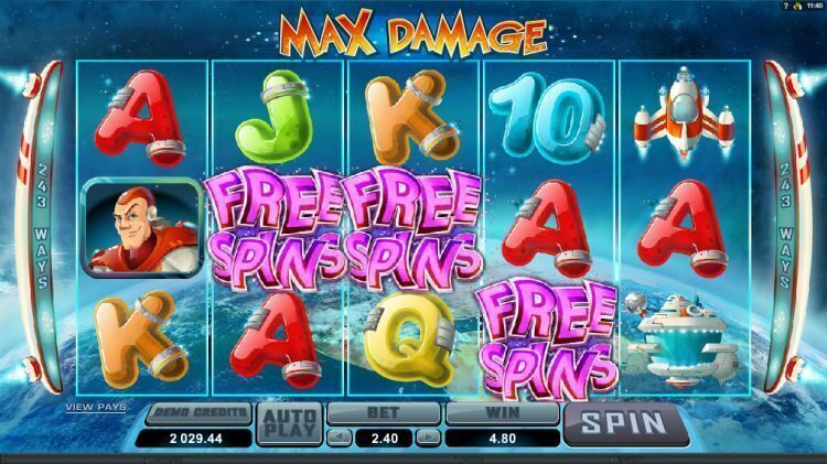 max-damage-slot-review win microgaming bonus trigger