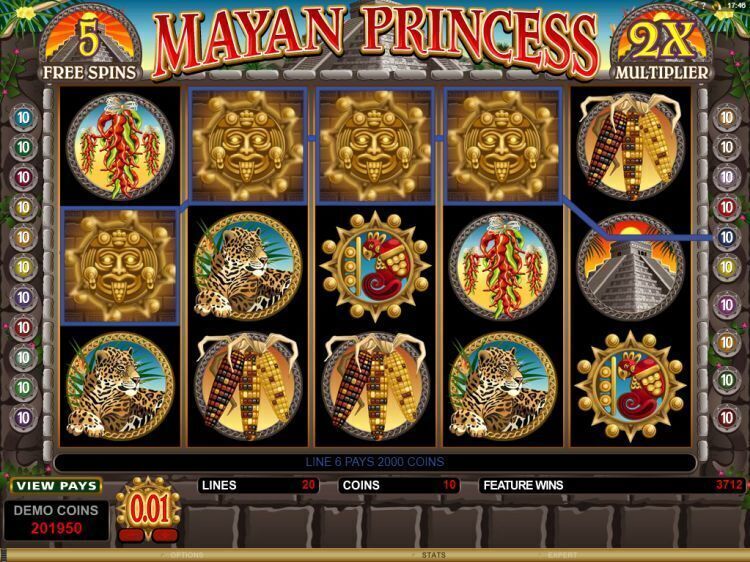 mayan-princess gokkast review microgaming gratis spins