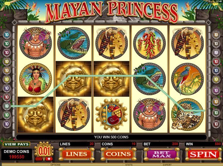 mayan-princess gokkast review microgaming win