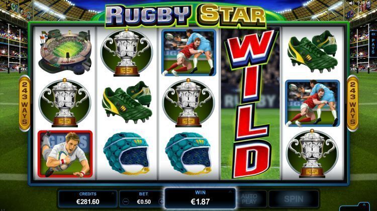 rugby-star video slot microgaming win