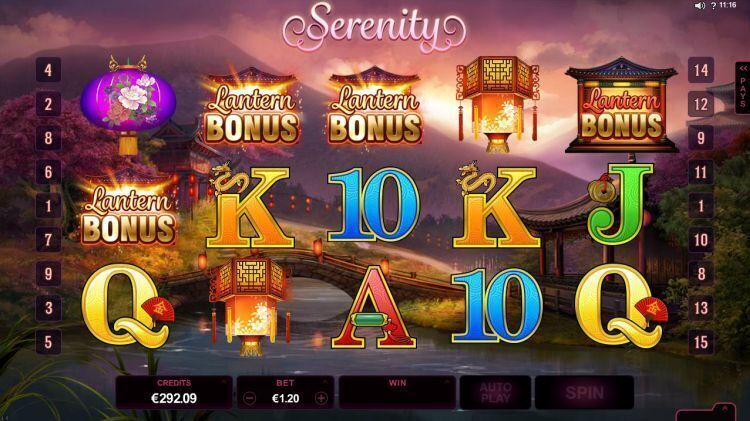 Serenity gokkast review Microgaming bonus trigger