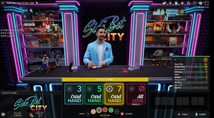 Side Bet City Evolution Gaming review