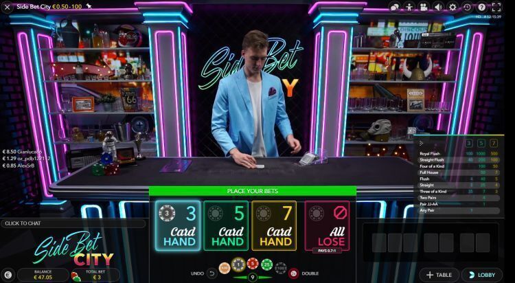 Side Bet City Evolution Gaming review 2