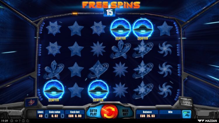 Space Spins slot review wazdan free spins trigger