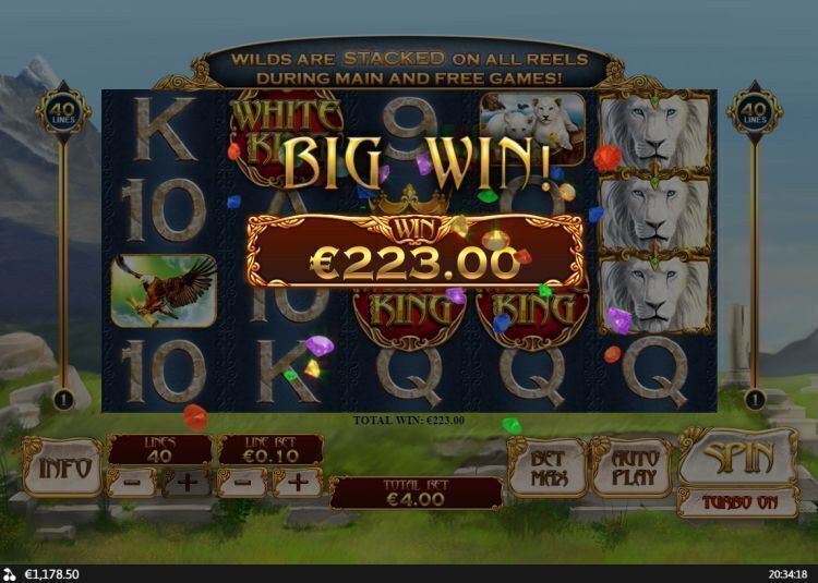 White King slot review Playtech bonus trigger