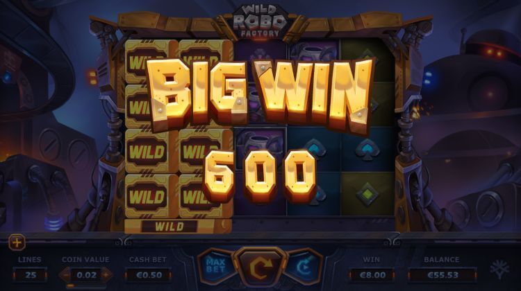 Wild robo factory slot yggdrasil big win