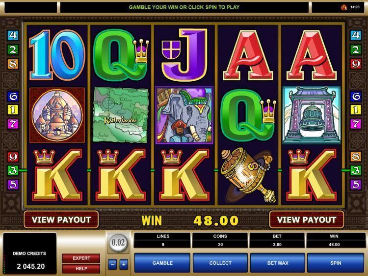 Kathmandu slot review MIcrogaming big win