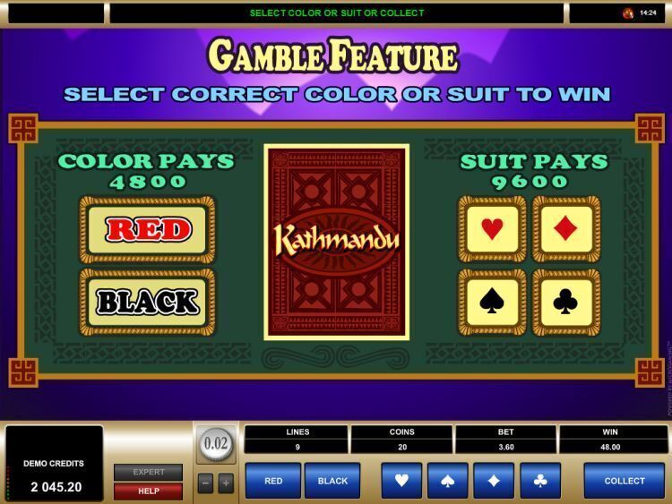 Kathmandu slot review MIcrogaming gamble feature