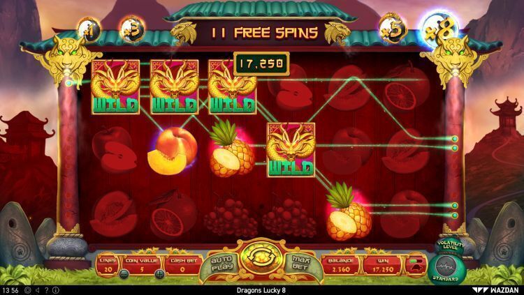 Dragons Lucky 8 slot wazdan big win