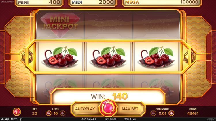 Grand Spinn slot review Netent win 2