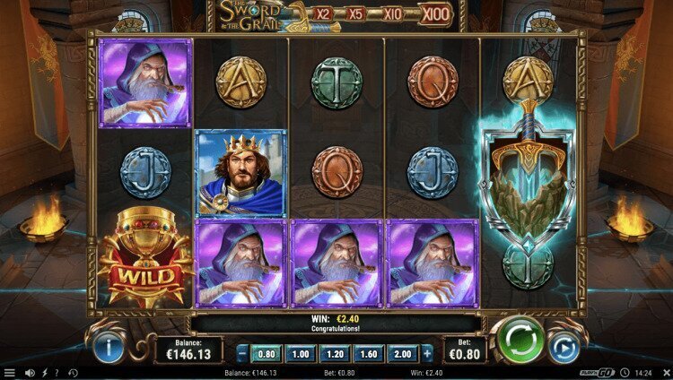 Sword and Grail free spins big win