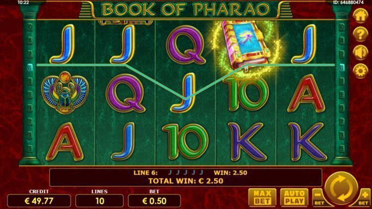 Book of Pharao win amatic slot