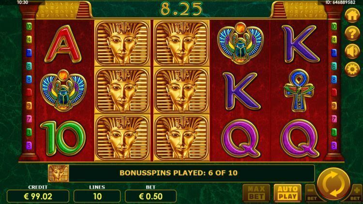 Book of Pharao win amatic slot bonus win